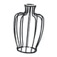 thumbnail image 4 of Florero De Arte Del Hierro, Florero Transparente Simple Para Sala De Estar, Césped, Decoración Del Hogar, Negro, 4 of 6