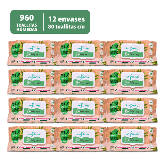 Infans Bio Baby Wipes Bambu 80 Unidades