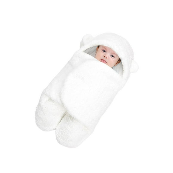 Saco Manta Envoltura De Dormir Bebe 0 a 3 Meses Blanco