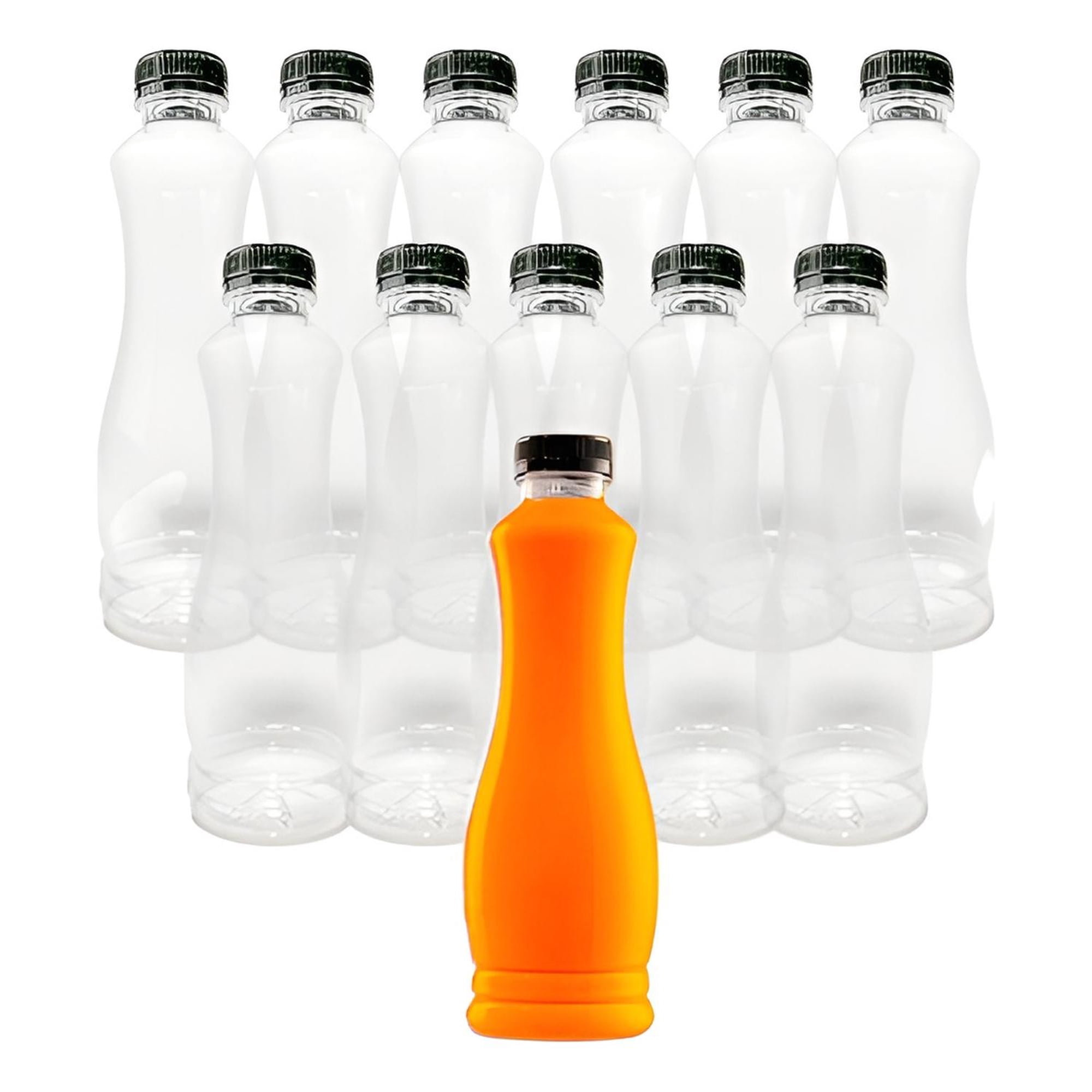 Pasteleriuscl - Set 12 Botellas Plasticas Transparentes Botella C/tapa 800ml Transparente