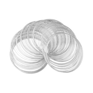 Bothyi - Alambre De Memoria Para Hacer Joyas, Alambre De Cuentas Para Brazalete, Plata Hecha A Mano