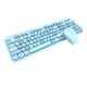 thumbnail image 1 of Teclado + Mouse Inalámbrico Lapiz Labial Retro Mujer - Azul, 1 of 3