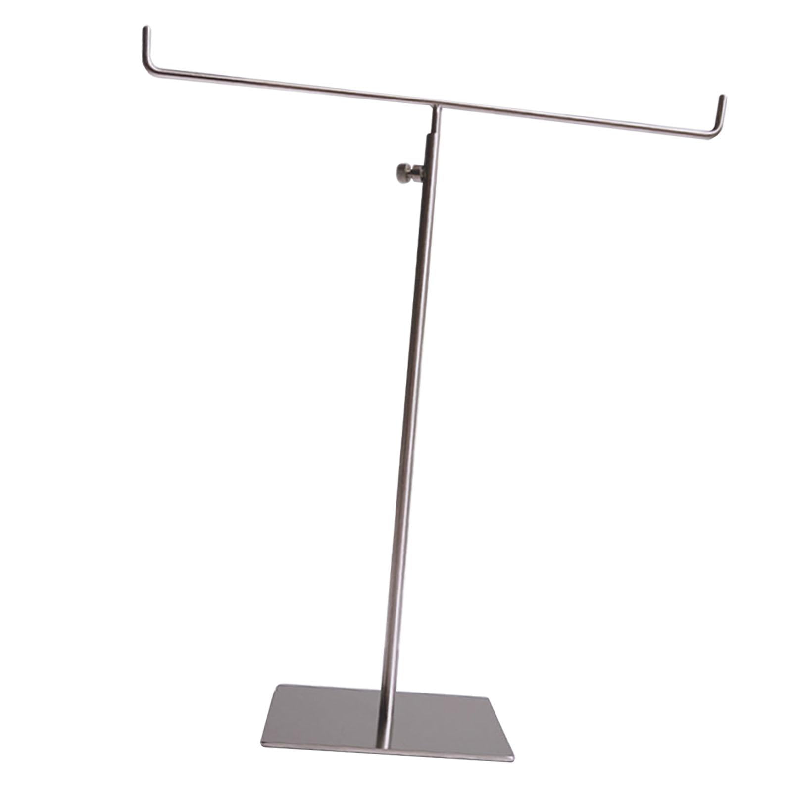 Magideal - Acero Inoxidable Del Soporte De Exhibición De La Barra T De La Joyería De La Encimera Para El Tenedor De La Suspensión De La Bufanda De Las Tiendas Al