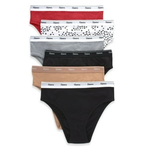 Bragas Hanes Originals Hi-Leg Para Mujer, Paquete De 6 Unidades, Talla M