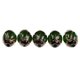 thumbnail image 2 of Phenovo 5 Piezas Ovaladas De Murano Hecho A Mano Los Granos De Arena De Oro De La Joyería Making-verde, 2 of 3