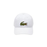Gorra Lacoste De Sarga Con Insignia De Cocodrilo Para Hombre En Color Blanco