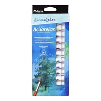 Set Acuarelas En Tubo 12 Colores. Torre. Sense Of Color