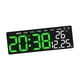 thumbnail image 2 of Reloj Despertador Digital Decoración Del Hogar Reloj Digital Led Para Sobremesa Estante De Baño Carcasa Blanca Pantalla Verde, 2 of 3
