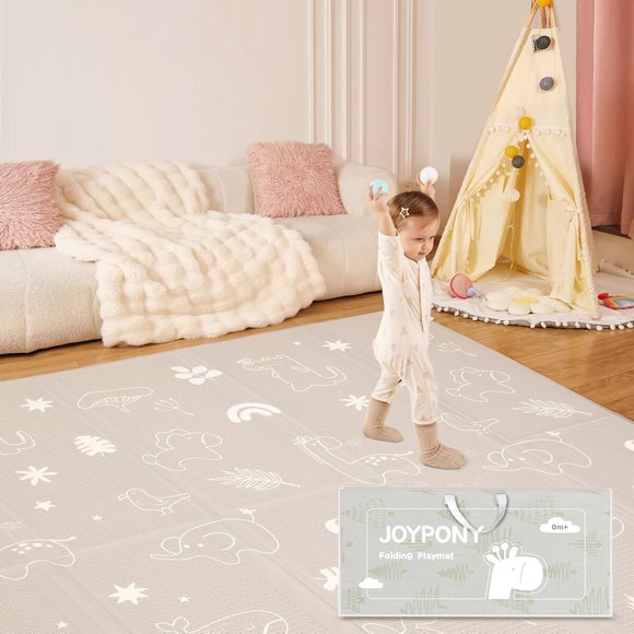 Joypony Baby Play Mat 79 x 71 Inch, Extra Large Foldable Play