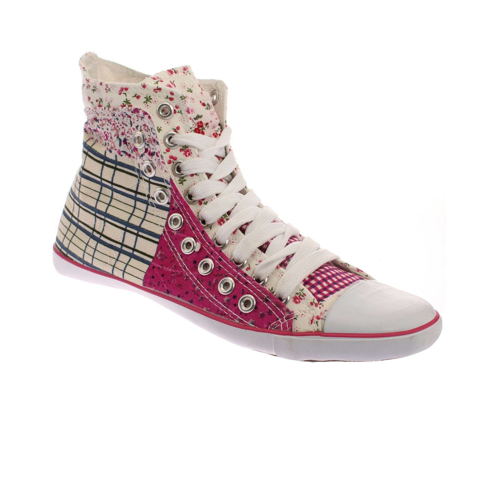 Zapatilla Lona Fucsia Vía Franca