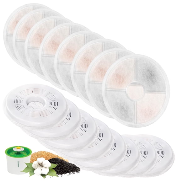 Paquete de 16 filtros de repuesto para fuentes de agua Cat para 3 litros