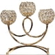 thumbnail image 1 of Candelabro Porta velas  3 Cristal Flor Decoración De Mesa, 1 of 5