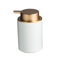 Magideal - Botella De Bomba De Cerámica, Dispensador De Bomba Rellenable De 350Ml, Dispensador Manual De Jabón Vacío, Dispensador Para Baño De Hotel, Jabón Líqui Blanco