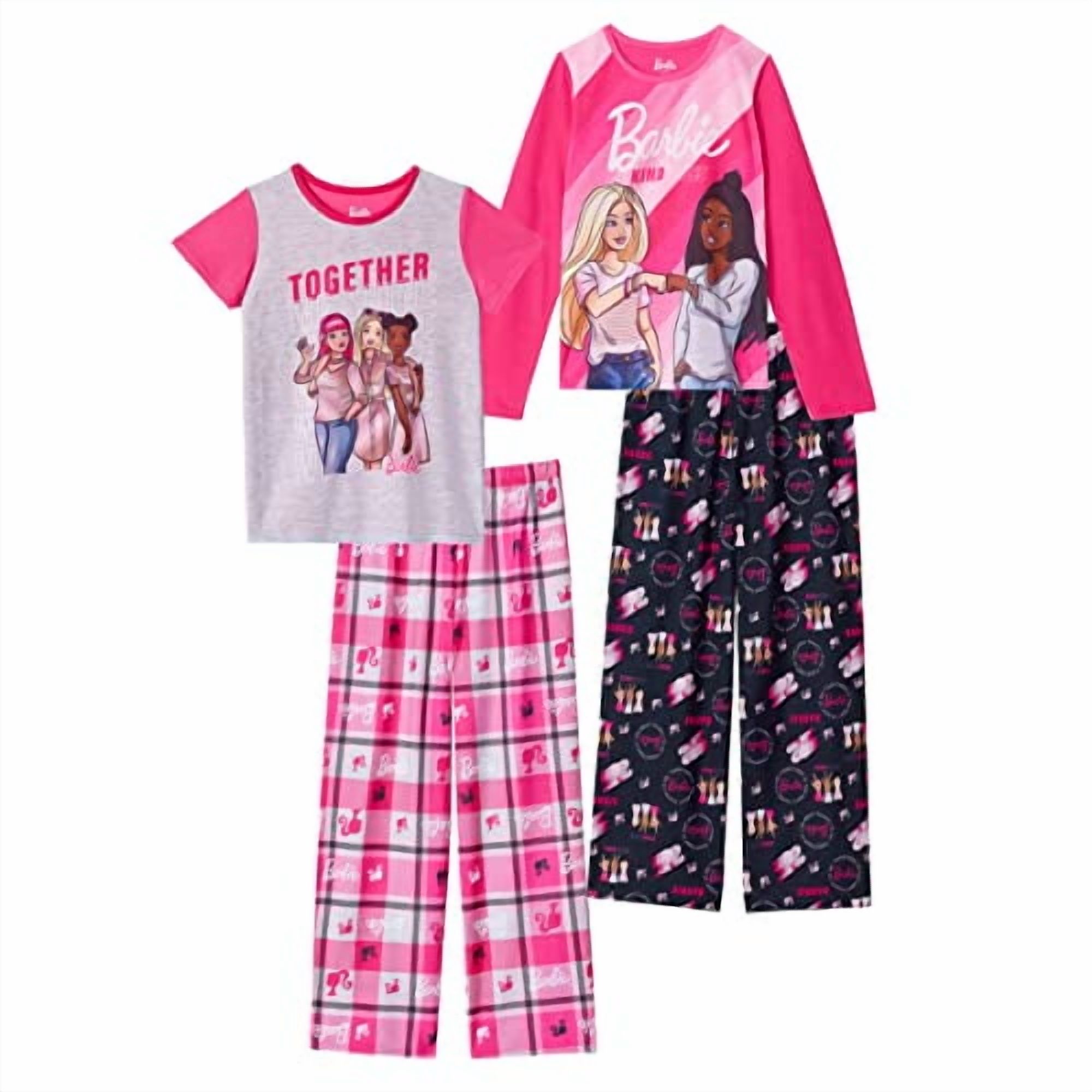 Barbie Girls Pajama Pantalones Y Camisetas De Sueño Para Niños 4