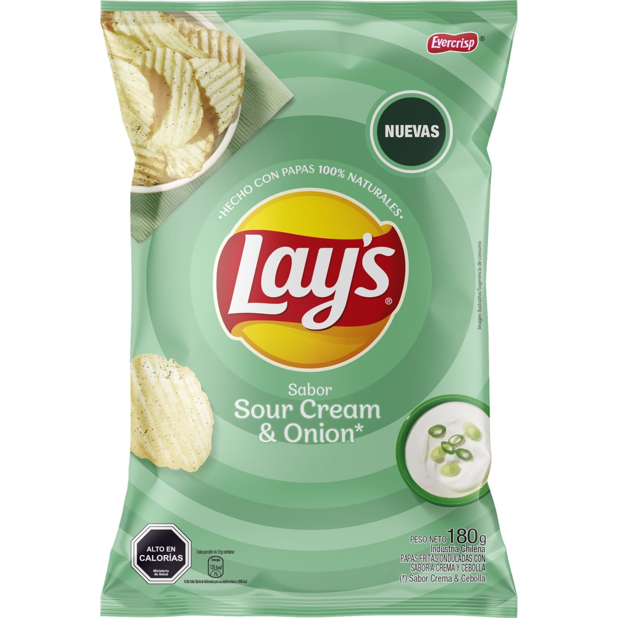 Papas Fritas Tipo Americano Crema Y Cebolla 180 g Lays