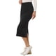 thumbnail image 4 of INSPIRE CHIC Falda Recta de Mujer Regreso a Clases Cintura Alta Midi Falda de Punto Lápiz Negra XL, 4 of 6