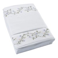 Sabana Andes Microfibra Bordada Verde 1.5 Plaza