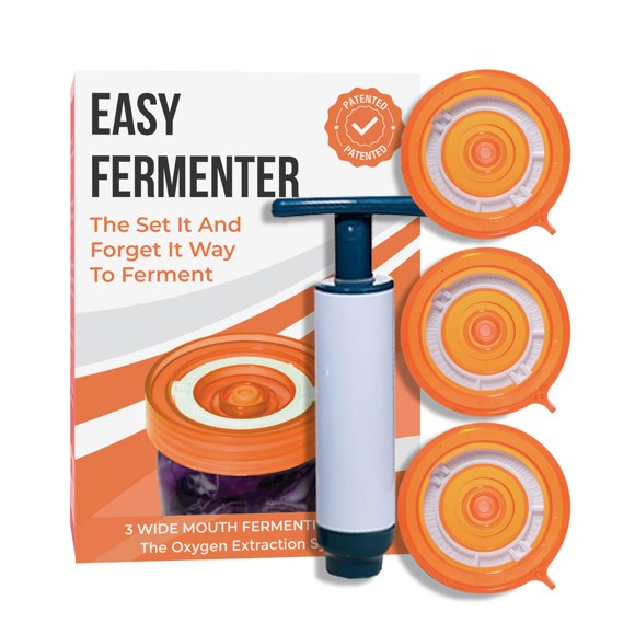 Kit de Tapa para Recipiente Easy Fermenter Naranja - Pack de 3 con Bomba