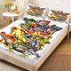 thumbnail image 1 of Colorful Frog Group Painting Duvet Cover Set - Fitted Sheet Set a Must-Have for Family Guest Rooms Deep Pockets for a Secure Fit That Won'T Shift The Perfect Gi, 1 of 1