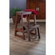 thumbnail image 4 of Taburete Winsome de madera de haya doble en nogal envejecido, 4 of 5