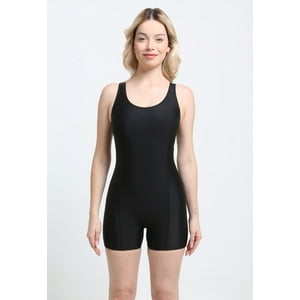 Samia - Traje De Baño Deportivo Media Pierna Negro S