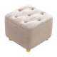 thumbnail image 1 of Reposapiés pequeño, asiento acolchado resistente, almohadillas silenciosas para el suelo, taburete otomano, reposapiés para apartamento, hogar, sofá, beige, 1 of 5