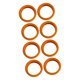 thumbnail image 2 of 8 Piezas De Fundas Para Ruedas De Equipaje De 2,05 Pulgadas De Diámetro, Suave Y Elástica, Antiara?azos, Color Naranja, 2 of 5