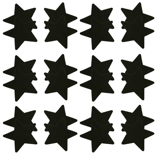 12 pares de cubrepezones desechables de satén con diseño de pétalos de estrella y multicolor, 8,2 cm