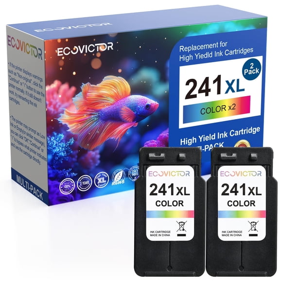 Cartucho de tinta Eco Victor 241XL a color (Pack de 2) para impresoras Canon
