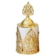 thumbnail image 2 of Quemador De Incienso De Cerámica Con Tapa De Metal Dorado Incensario Decoración De Escritorio Blanco, 2 of 3