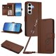thumbnail image 1 of Funda Cartera Trébol para Samsung Galaxy S24 FE con Ranuras Tarjetas y Carga Inalámbrica Marrón, 1 of 6