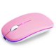 thumbnail image 1 of Ratón AZTZATZ inalámbrico de modo dual silencioso RGB rosa, 1 of 8