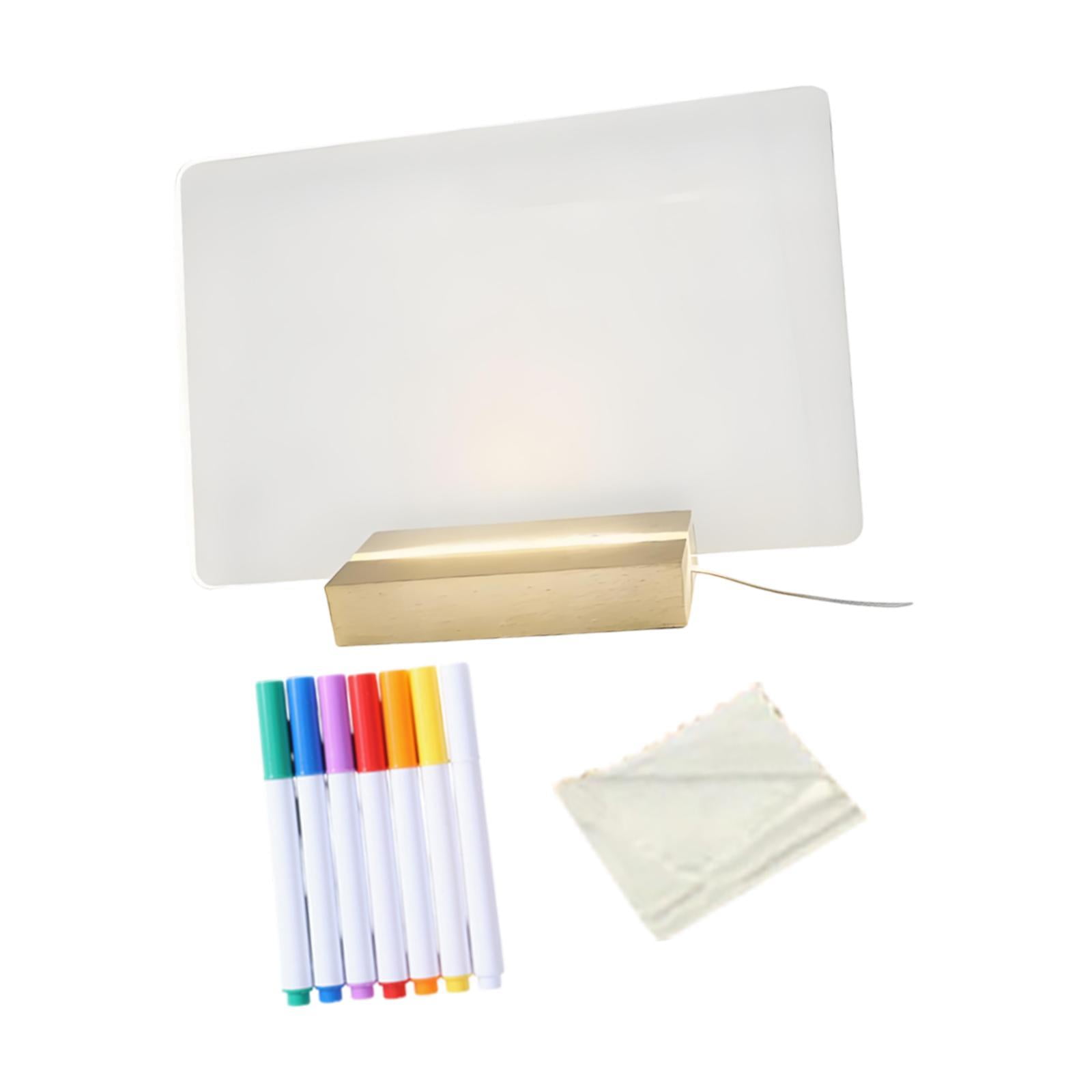 Magideal - Pizarra De Acrílico Para Planificador, Con Mensaje Escrito A Mano, Ideal Como Regalo De Cumpleaños, Adorno De Escritorio, Lámpara Led Brillante Para S Estilo B