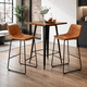 thumbnail image 2 of Mesa Alta Bar Negra Industrial Cubierta Madera 60x60x105, 2 of 6