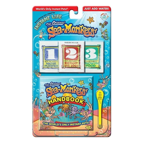 Paquete de 1 unidad de Sea-Monkeys Instant Life, las únicas mascotas instantáneas del mundo