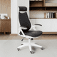 thumbnail image 1 of Silla para escritorio Versalles blanco/cuero negro, 1 of 6