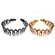 thumbnail image 1 of 2 Piezas de Diademas de Dientes de Tiburón de Plástico Accesorios para el Cabello para Mujeres Negro Ámbar 4.72"x1.57", 1 of 7