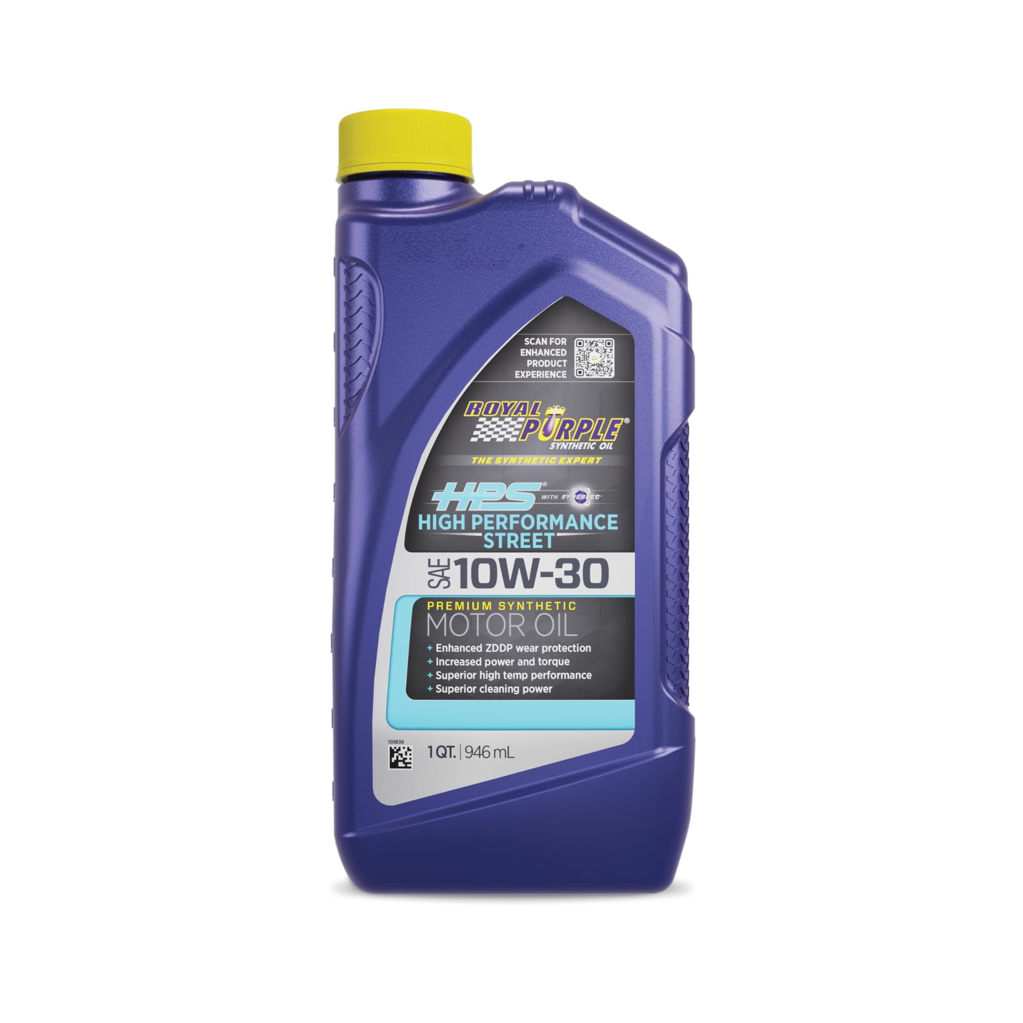 Aceite De Motor Royal Purple 36130 Hps 10w-30 Sintético 946 Ml, Paquete De 6