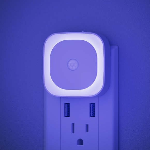 Luz nocturna con conector YUNLEX con sensor de movimiento y desde el anochecer hasta el amanecer