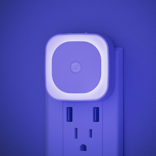 Luz nocturna con conector YUNLEX con sensor de movimiento y desde el anochecer hasta el amanecer