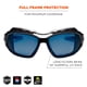 thumbnail image 2 of Gafas De Seguridad Skullerz Loki Con Lente Azul Espejado, 2 of 8