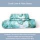 thumbnail image 2 of 3pcs -Retr-o Waterc-olor Marbl-e Bedding S-et - Green Co-lor Duvet Cover a-nd Pillowca-ses - Elegan-t Guest Ro-om Decor, 2 of 5