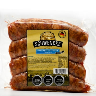 Longaniza Alemana Ahumada 4 Un 500 Gr Schwencke