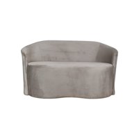 Diseños Valestrini - Sofa Curvo Felpa Beige