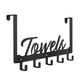 thumbnail image 1 of Toallero Azmoncy con 5 ganchos para puertas, color negro, 1 of 7