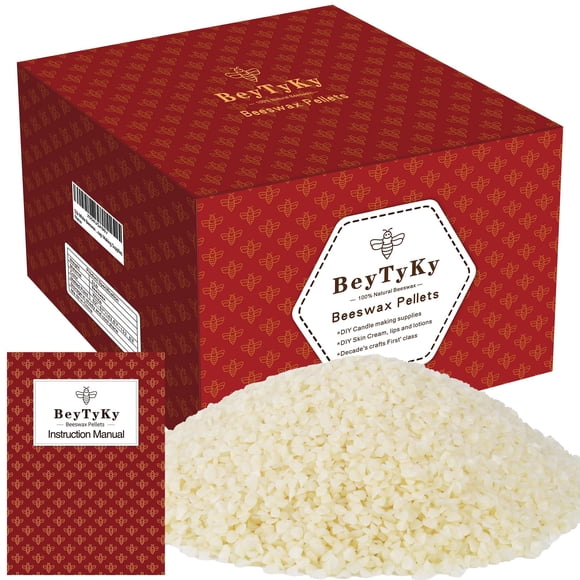 Pellets de cera de abeja BeyTyKy 2.27 kg, 100% pura, natural, triple filtrada