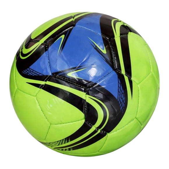 Pelota de Fútbol PWRFitness N°5 Verde Azul Negro