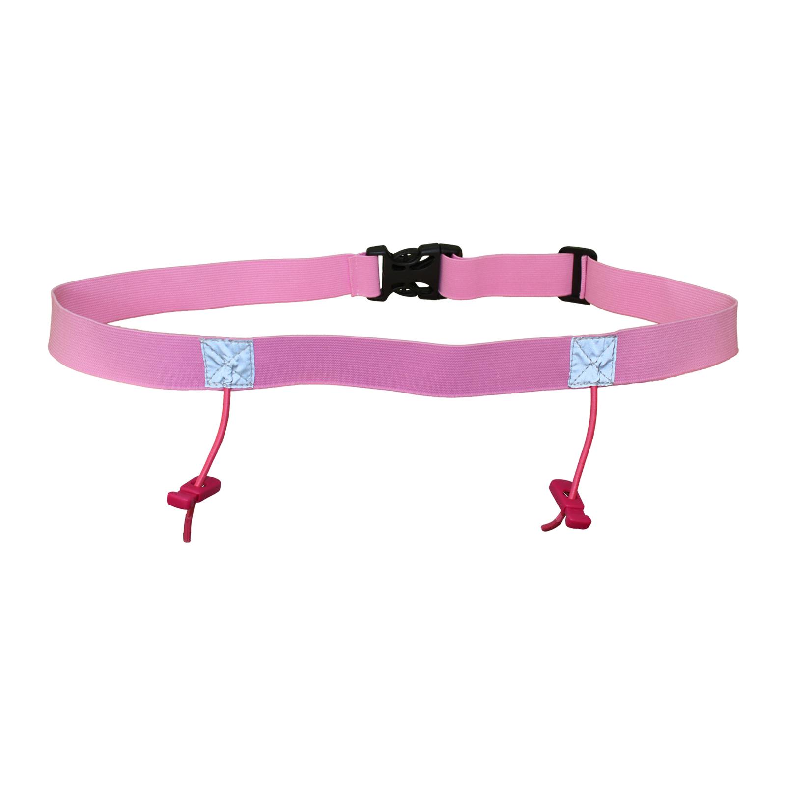 Ioensy - Cinta Reflectante Ciclismo Carrera Número Cinturón Triatlón Cintura Cinturón Noche Correr Rosa