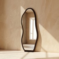 Santú Home & Deco - Espejo Irregular Cuerpo Entero Café Oscuro 170X70Cm Madera