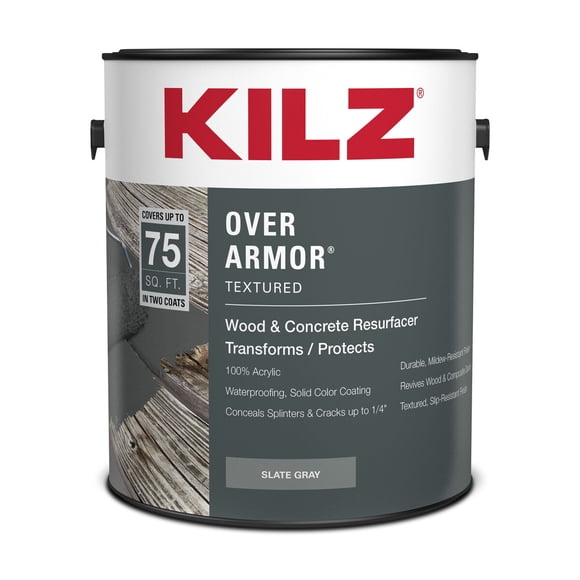 Revestimiento KILZ Over Armor 1 gal 3,78 L texturado gris